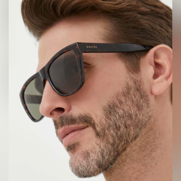 NEW GUCCI GG1444S 002 SQUARE HAVANA GREEN MEN SUNGLASSES GUCCI - Picture 2 of 10